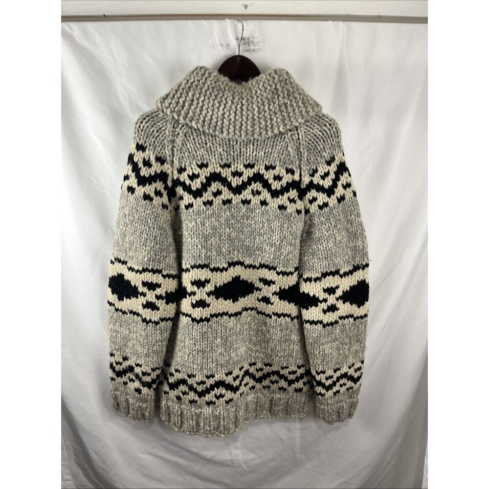 Cowichan Style Vintage Wool Sweater Men’s Large - Picture 5 of 9